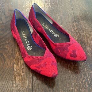 Rothy's Red and Blue Women's Flats